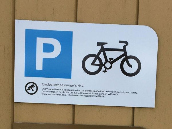 Cycle parking with cctv.